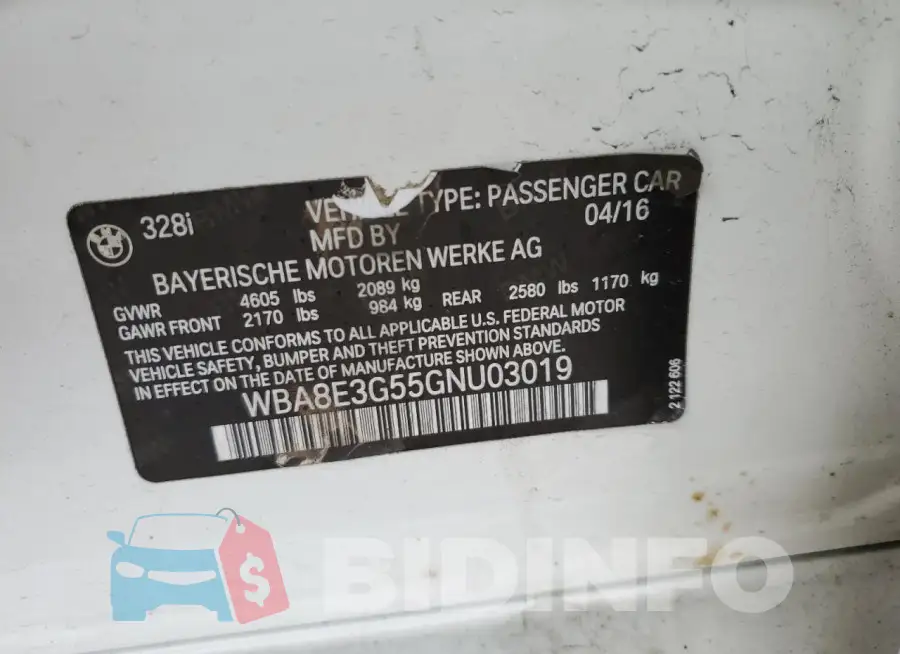 WBA8E3G55GNU03019 Photo# 12