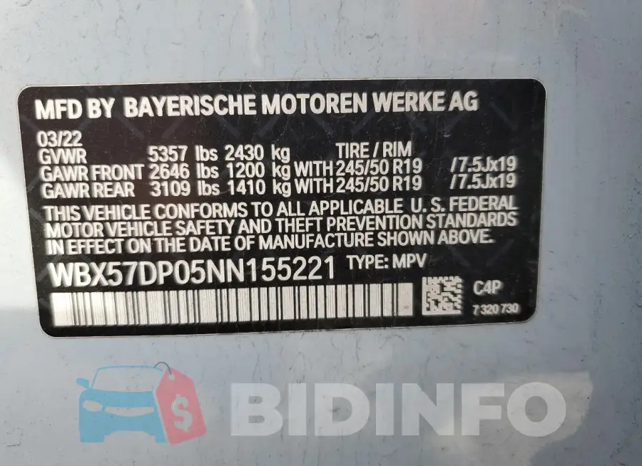 WBX57DP05NN155221 Photo# 13