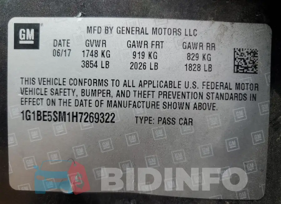 1G1BE5SM1H7269322 Photo# 12
