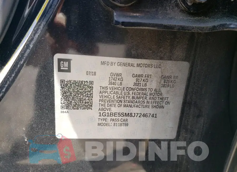 1G1BE5SM8J7246741 Photo# 12