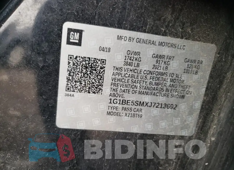 1G1BE5SMXJ7213692 Photo# 12