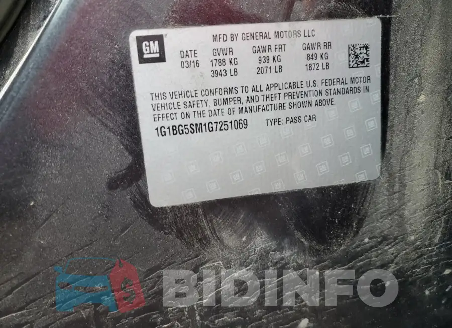 1G1BG5SM1G7251069 Photo# 12
