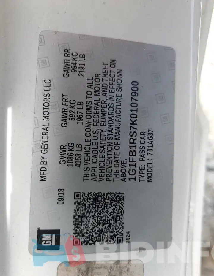1G1FB1RS7K0107900 Photo# 12