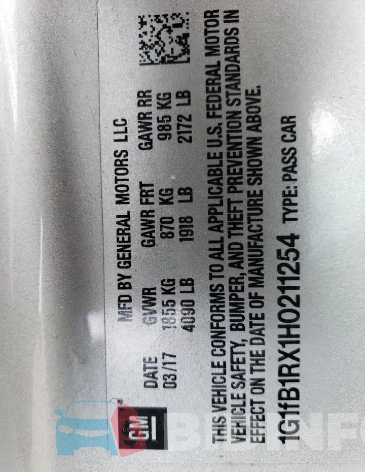 1G1FB1RX1H0211254 Photo# 12