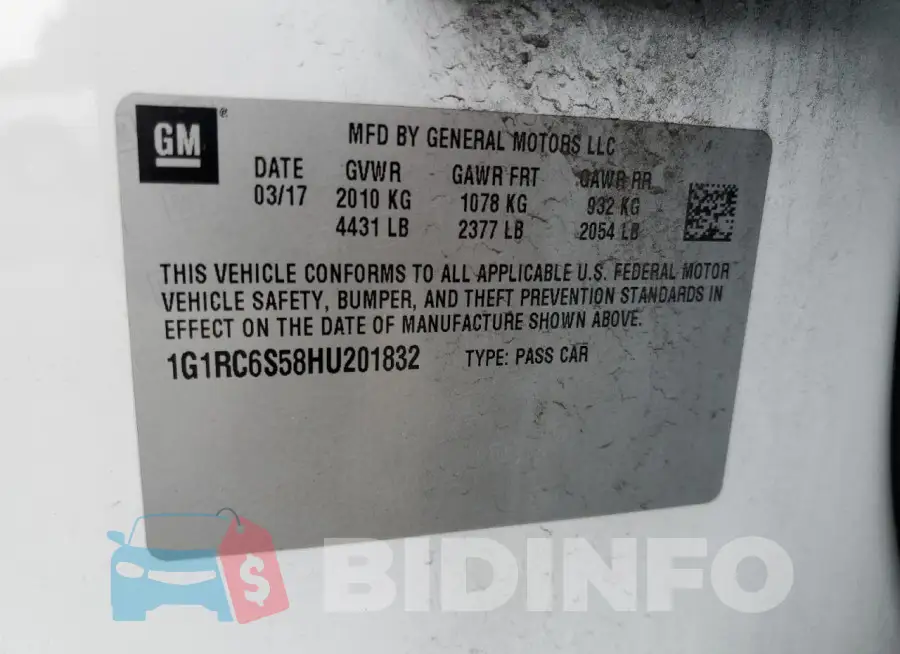 1G1RC6S58HU201832 Photo# 12