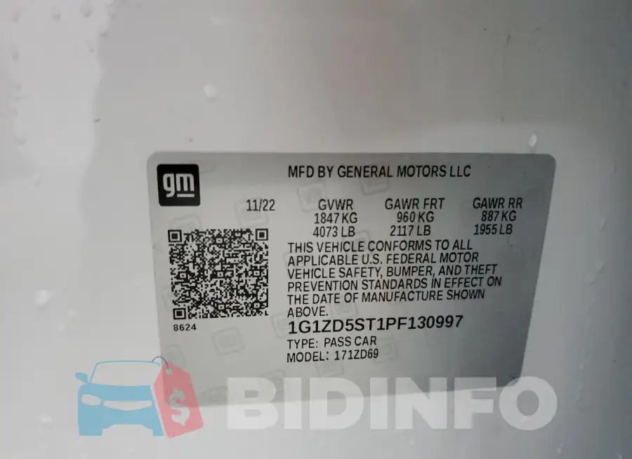 1G1ZD5ST1PF130997 Photo# 12