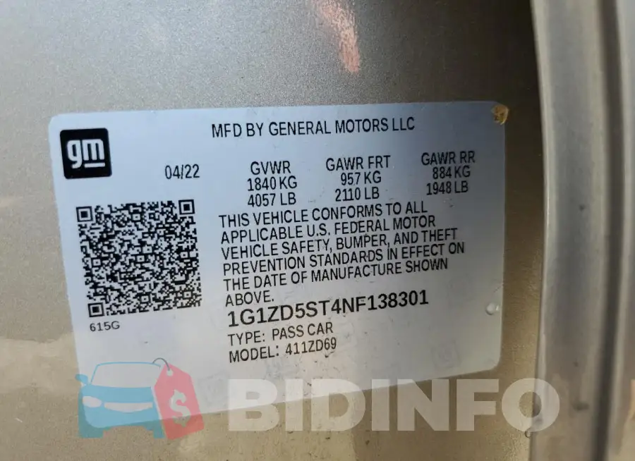 1G1ZD5ST4NF138301 Photo# 12