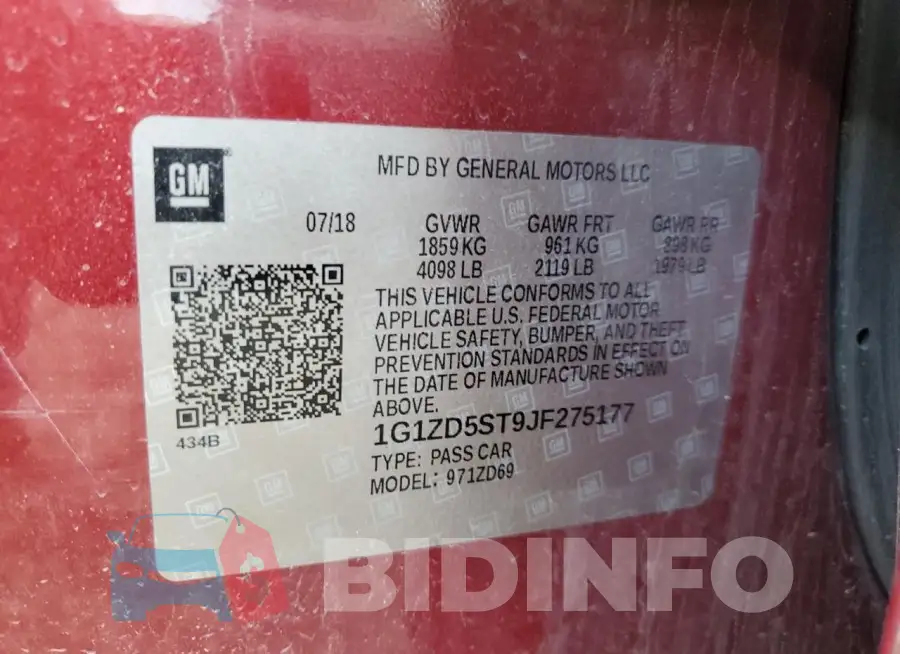 1G1ZD5ST9JF275177 Photo# 12