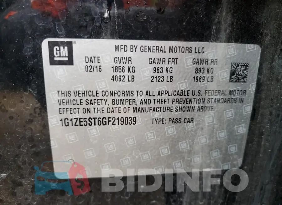 1G1ZE5ST6GF219039 Photo# 13