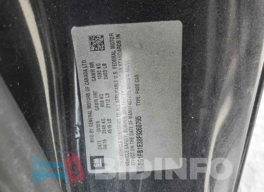 2G1FB1E38F9260795 Photo# 12