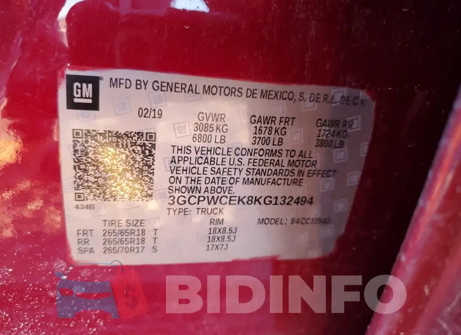 3GCPWCEK8KG132494 Photo# 12