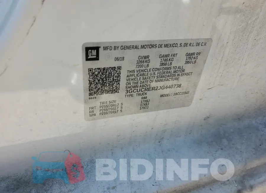 3GCUCRER2JG440738 Photo# 12