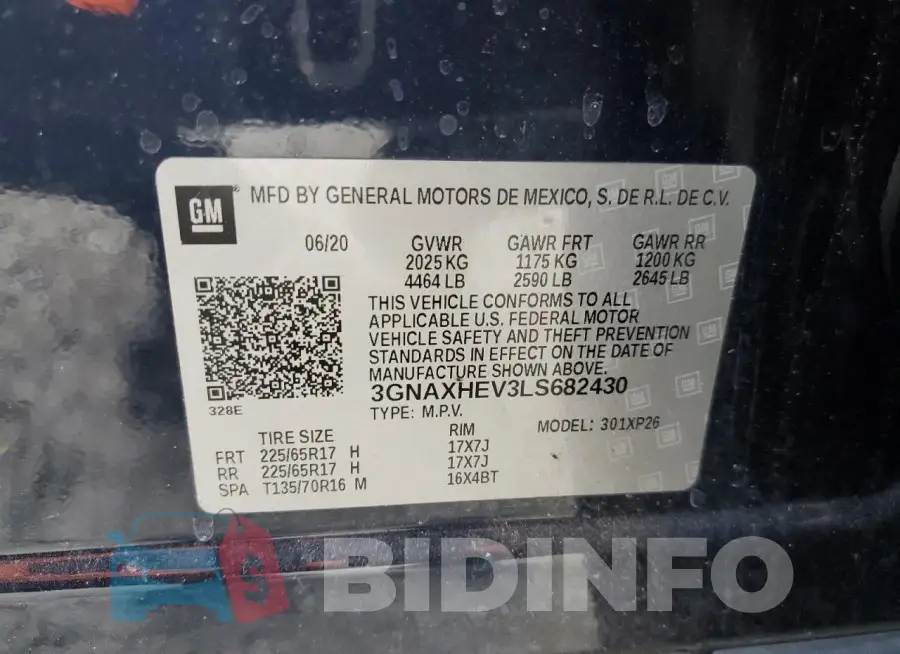 3GNAXHEV3LS682430 Photo# 13