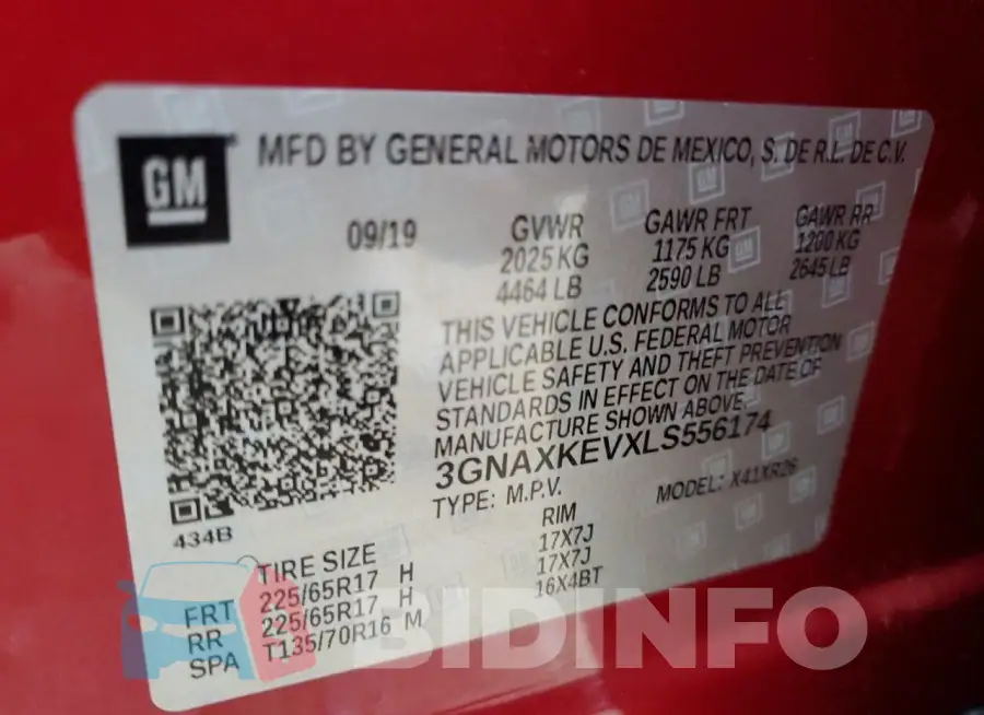 3GNAXKEVXLS556174 Photo# 13