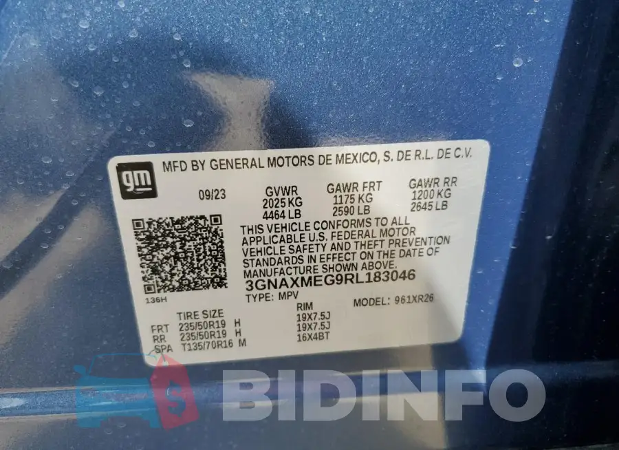 3GNAXMEG9RL183046 Photo# 12