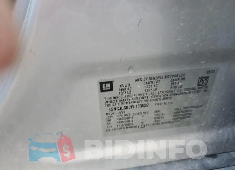 3GNCJLSB7FL189629 Photo# 12