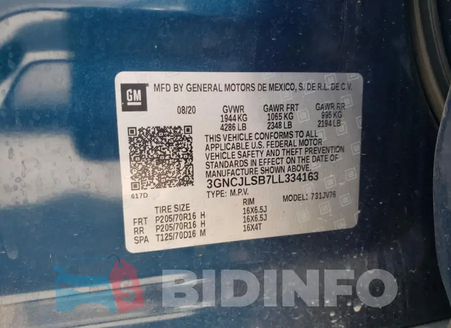 3GNCJLSB7LL334163 Photo# 12