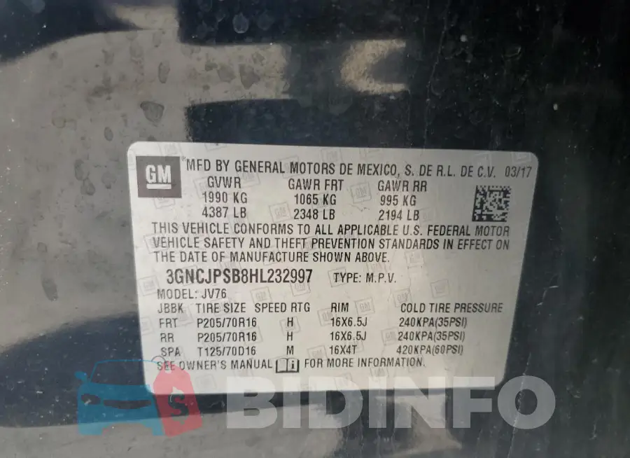 3GNCJPSB8HL232997 Photo# 13