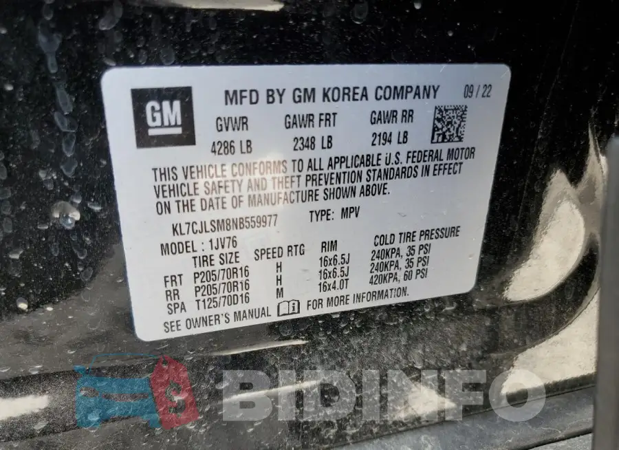 KL7CJLSM8NB559977 Photo# 12