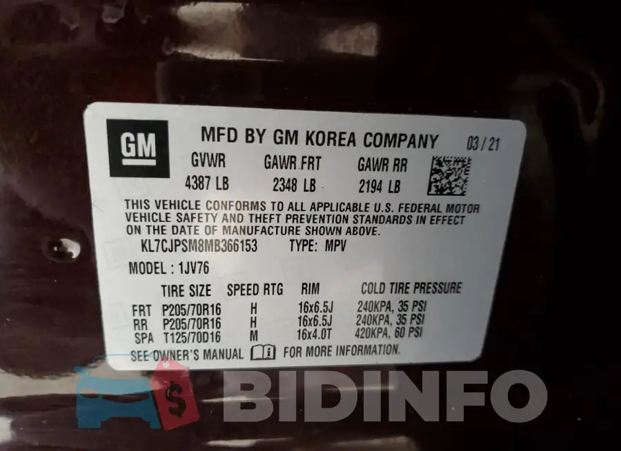 KL7CJPSM8MB366153 Photo# 12