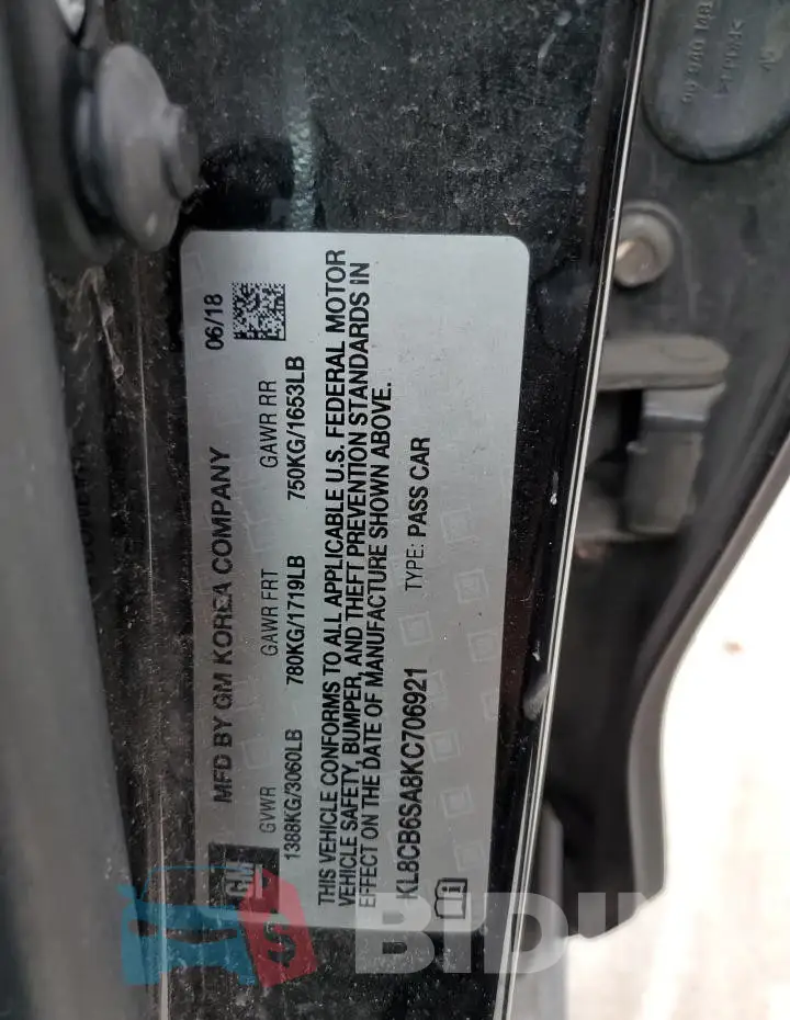 KL8CB6SA8KC706921 Photo# 12