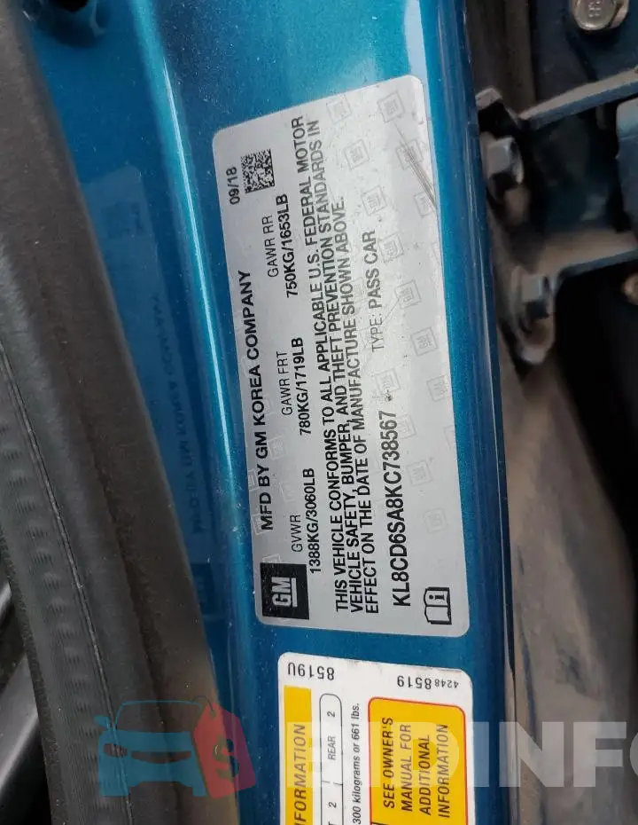 KL8CD6SA8KC738567 Photo# 13