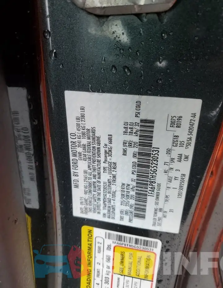 1FA6P8TH5G5230531 Photo# 12