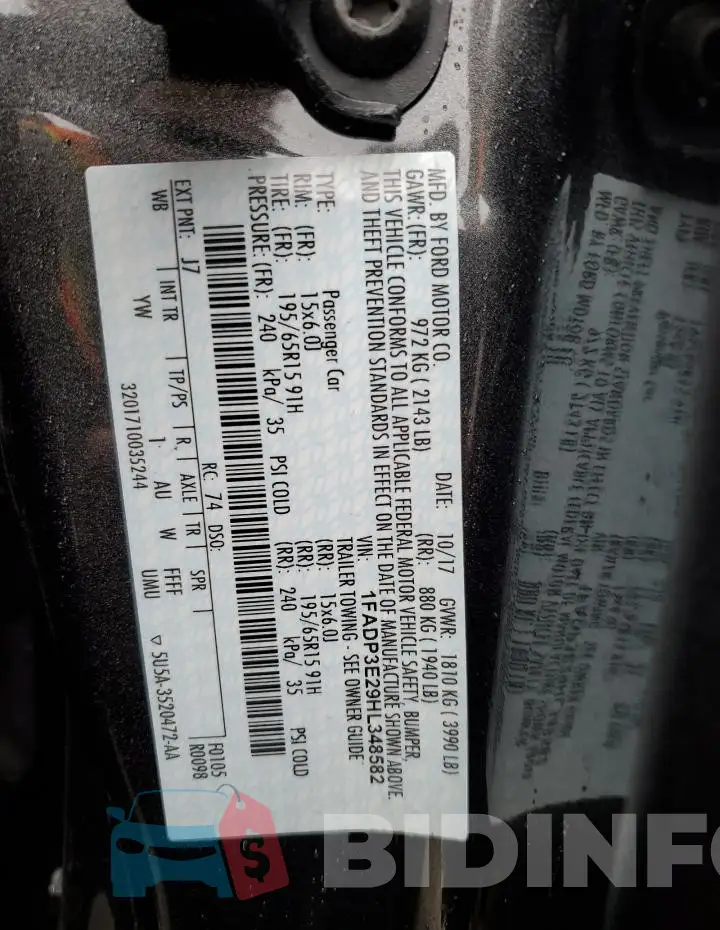 1FADP3E29HL348582 Photo# 12