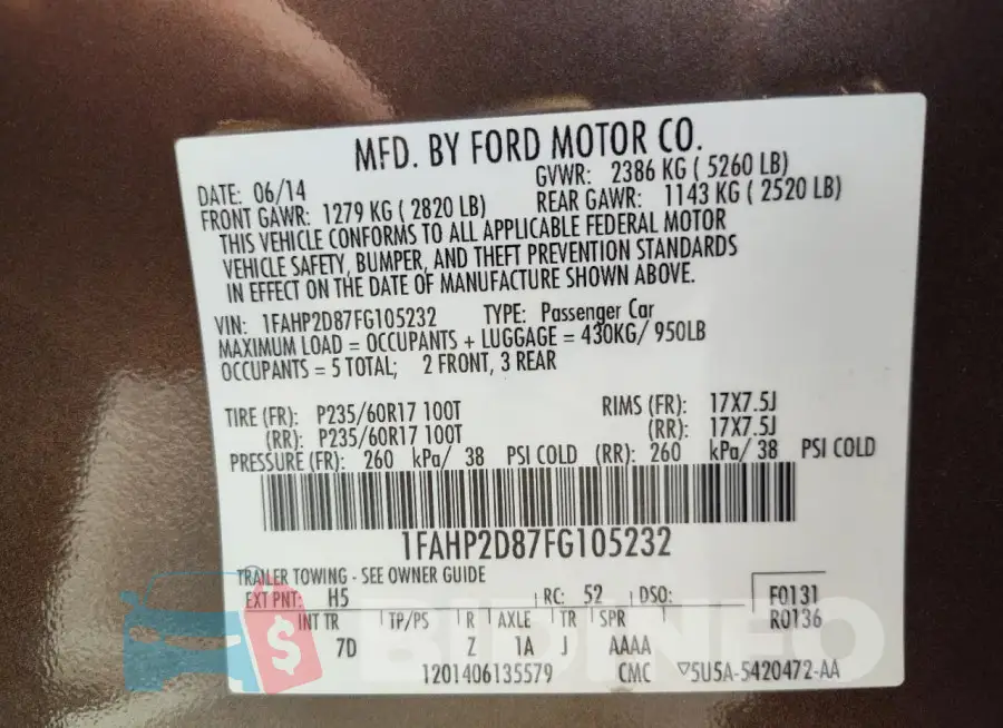 1FAHP2D87FG105232 Photo# 12