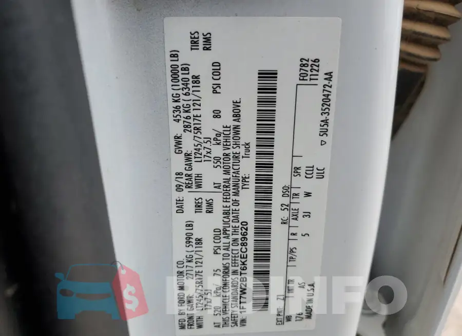 1FT7W2BT6KEC89620 Photo# 12