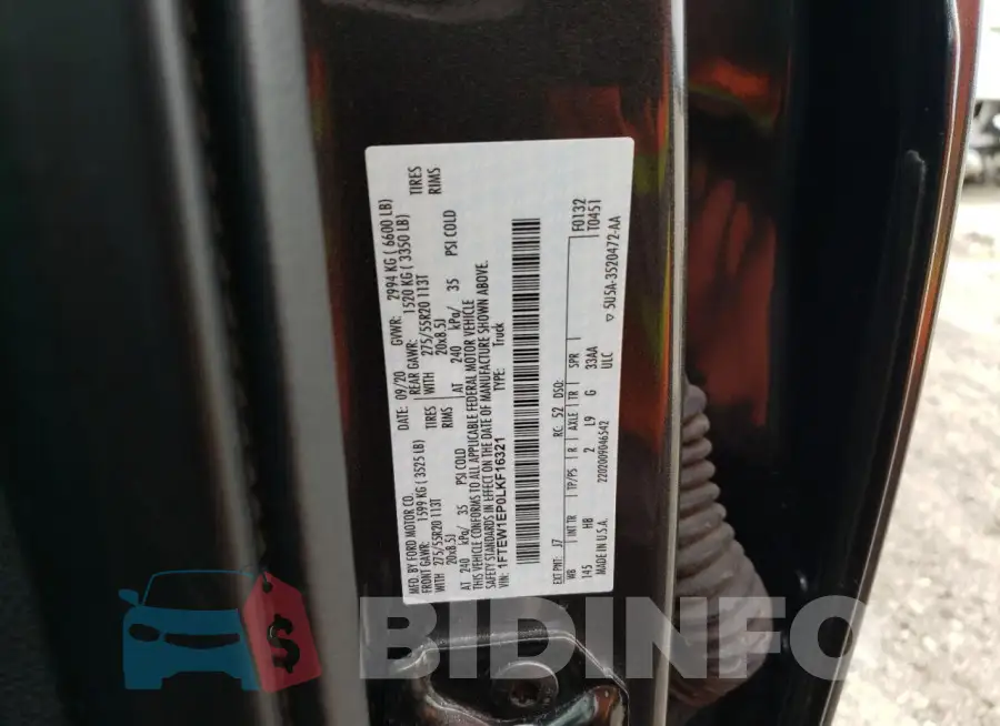 1FTEW1EP0LKF16321 Photo# 12