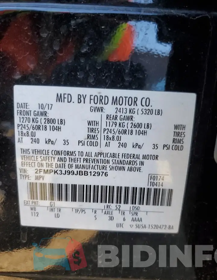 2FMPK3J99JBB12976 Photo# 13