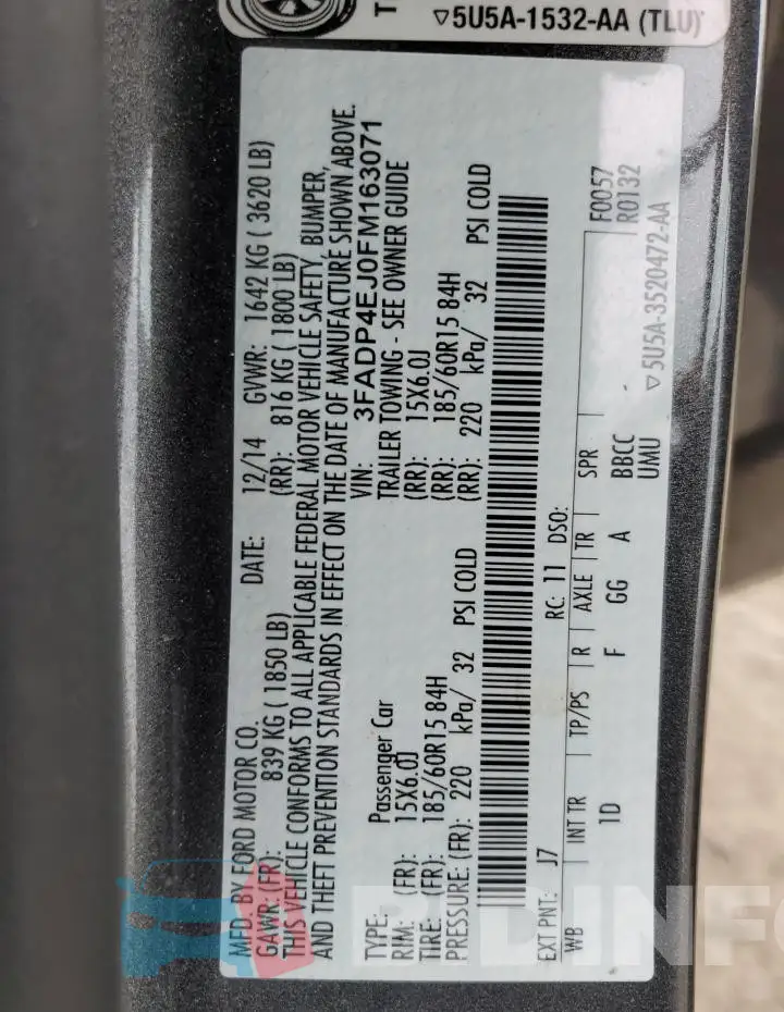 3FADP4EJ0FM163071 Photo# 13