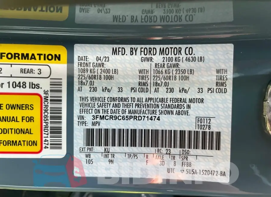 3FMCR9C65PRD71474 Photo# 10
