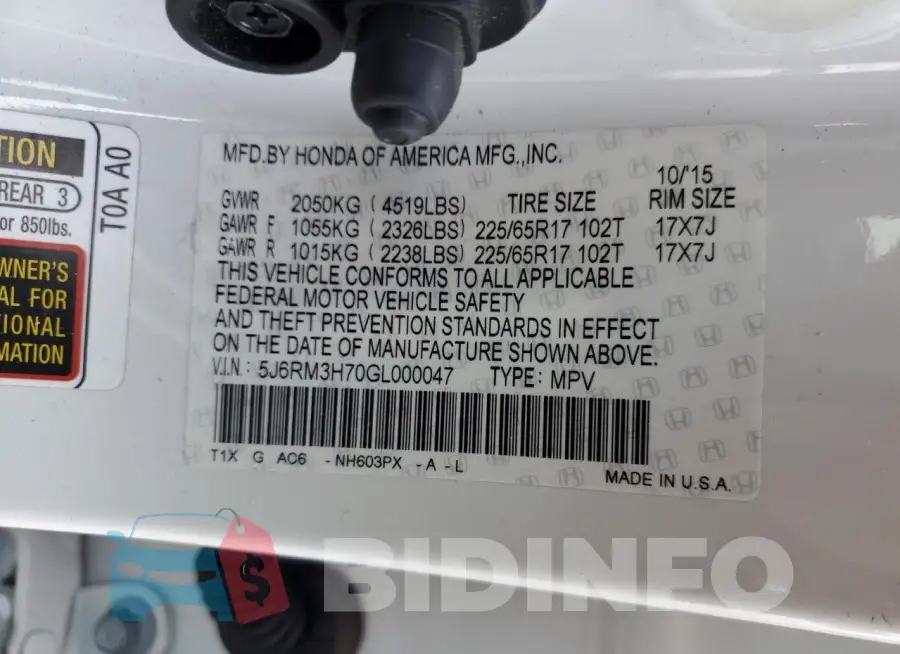 5J6RM3H70GL000047 Photo# 14