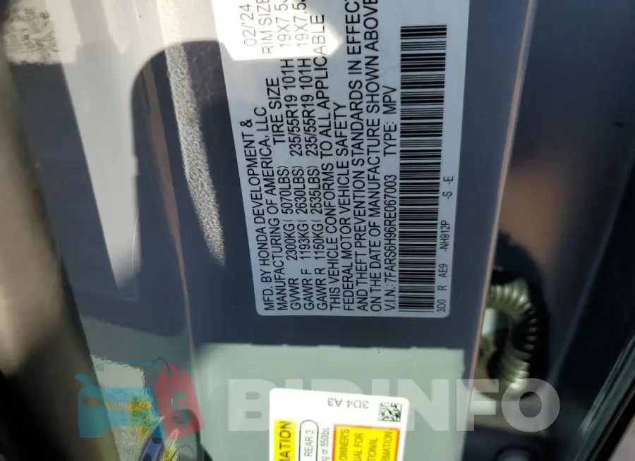 7FARS6H96RE067003 Photo# 13