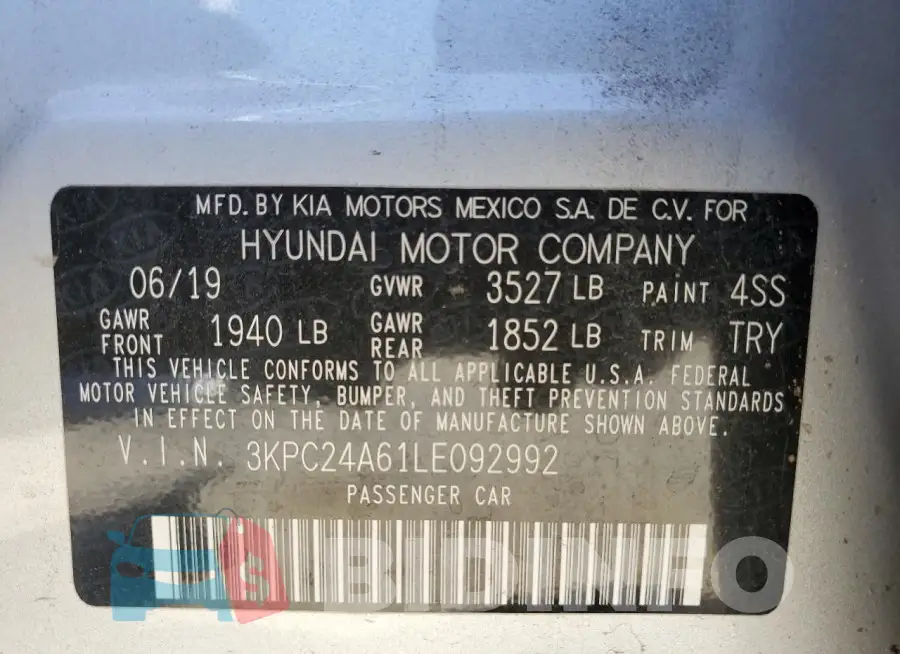 3KPC24A61LE092992 Photo# 13