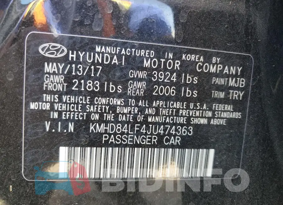 KMHD84LF4JU474363 Photo# 12