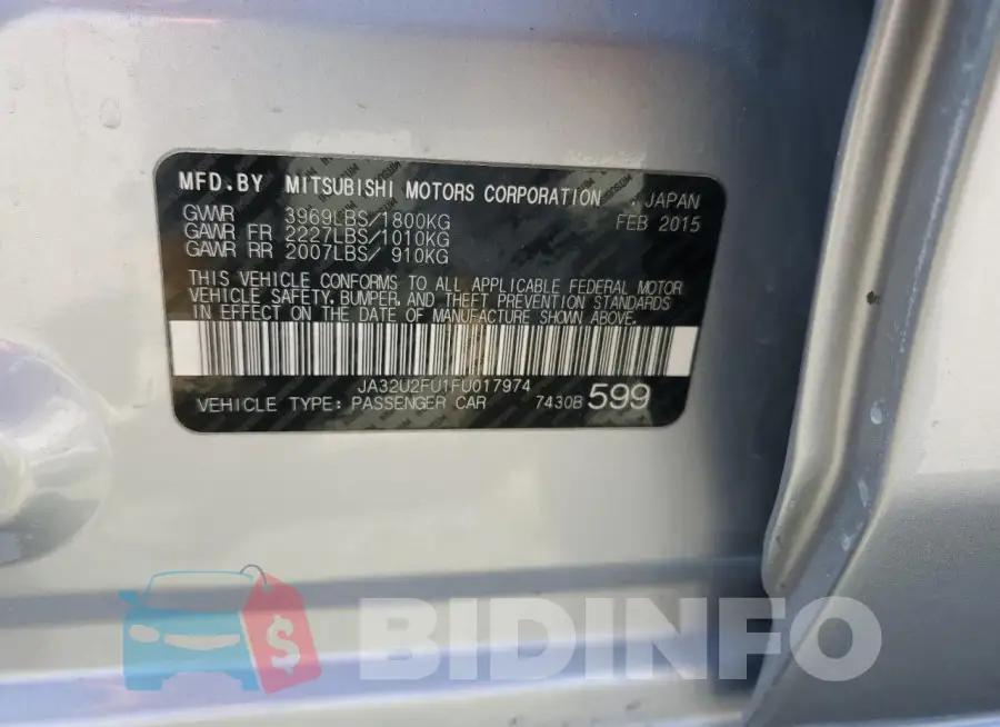 JA32U2FU1FU017974 Photo# 12