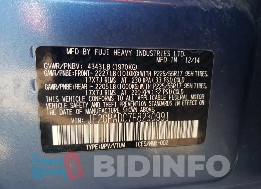 JF2GPADC7F8230991 Photo# 12
