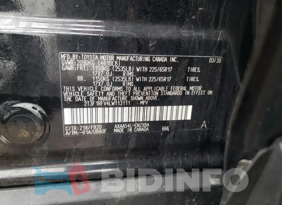 2T3F1RFV4LW113111 Photo# 13