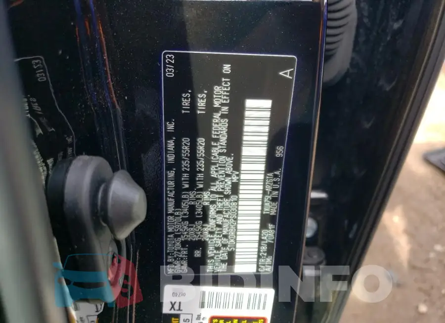 5TDKDRBH2PS030810 Photo# 14