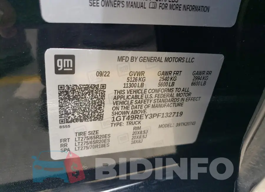 1GT49REY3PF132719 Photo# 12
