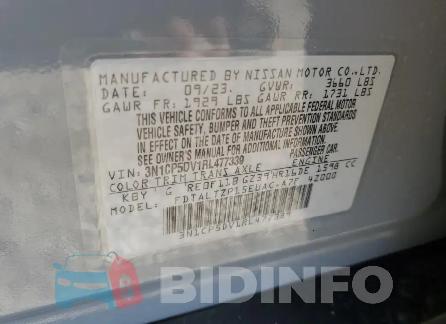 3N1CP5DV1RL477339 Photo# 12