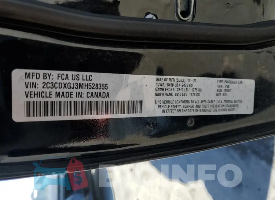 2C3CDXGJ3MH528355 Photo# 12