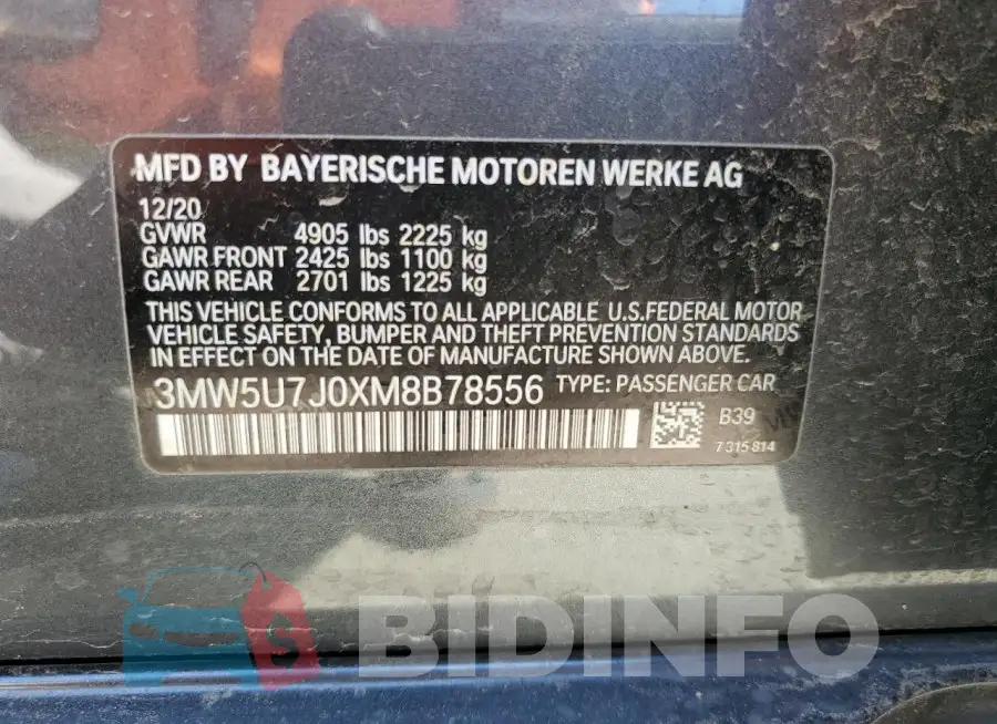 3MW5U7J0XM8B78556 Photo# 13