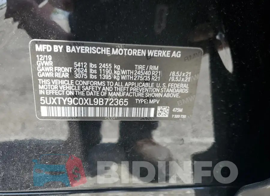 5UXTY9C0XL9B72365 Photo# 13