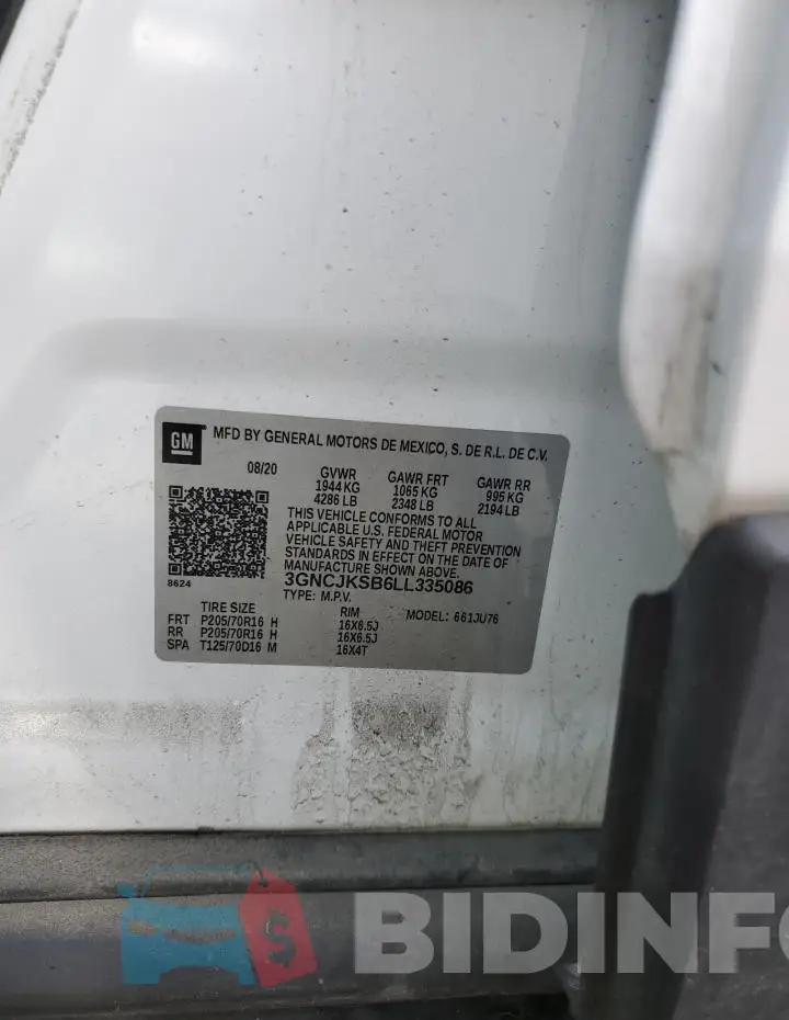 3GNCJKSB6LL335086 Photo# 12