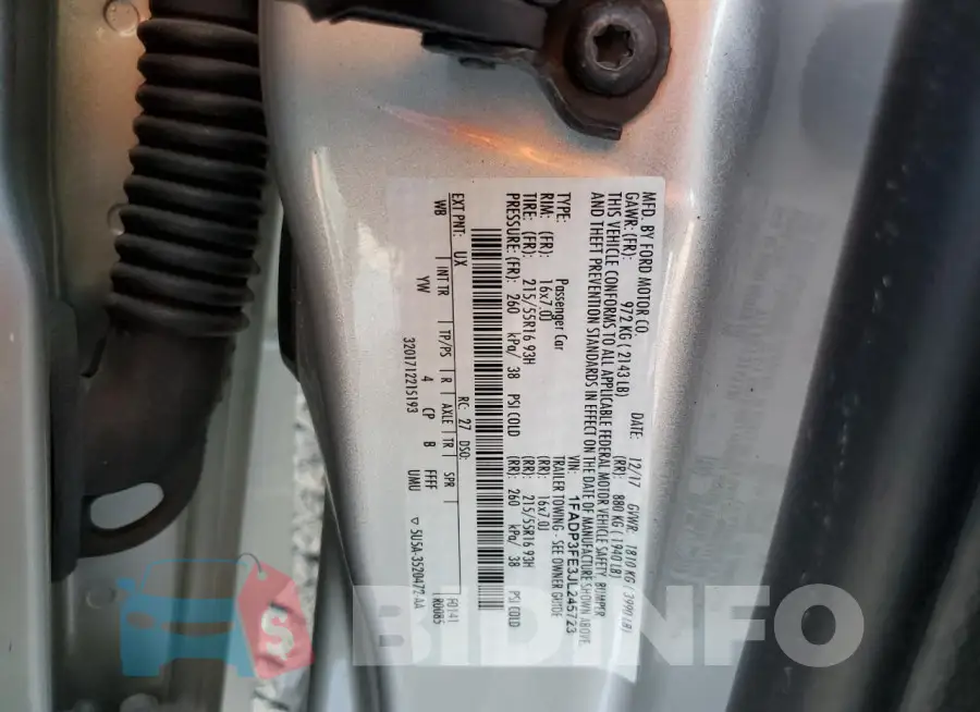 1FADP3FE3JL245723 Photo# 13