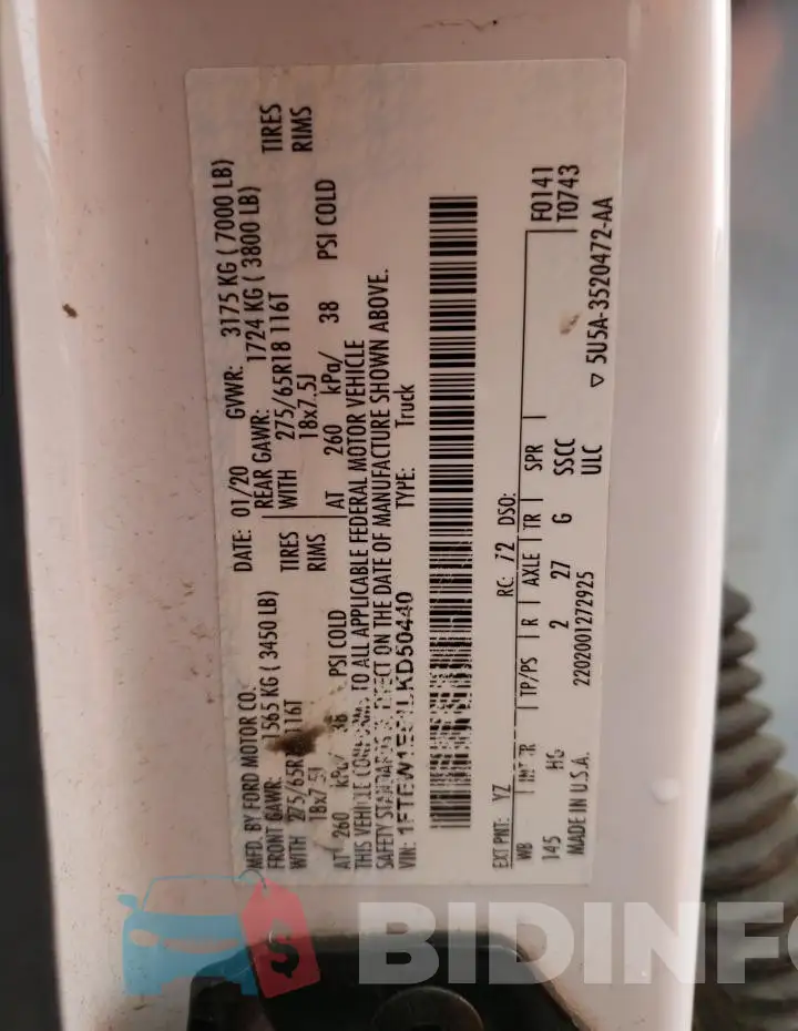 1FTEW1E51LKD50440 Photo# 12
